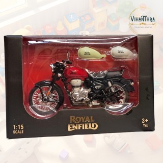 Royal Enfield Classic 350 Miniature Replica | High-Quality Die-Cast Metal Toy Motorcycle with Single & Dual Seat Modes