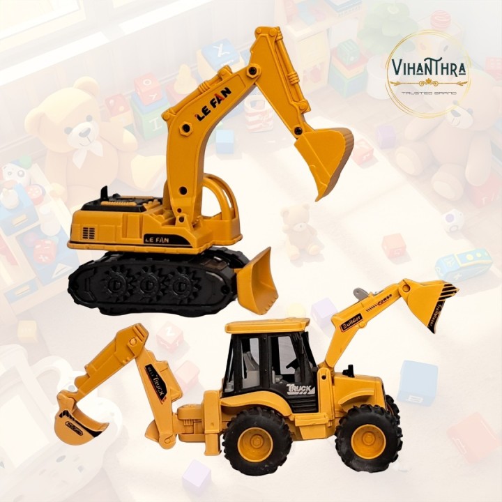 Mini Construction Duo Pack – JCB & Excavator