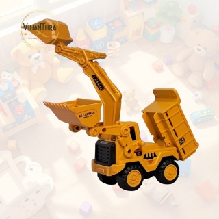Construction Trio – JCB, Dumper Truck & Cement Mixer Toy Vehicles