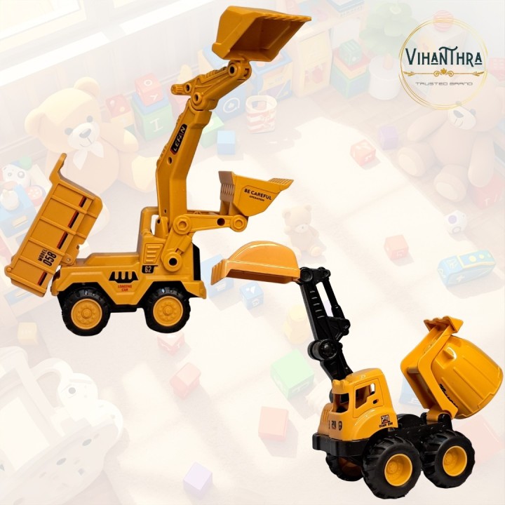 Ultimate Builder’s Collection – JCB, Excavator, Dumper, Cement Mixer & Tractor Trailer (5-in-1 Super Combo)
